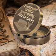 Family,Graduation,Love - Trust In The Lord With All Your Heart Congrats Graduation - Personalized Engraved Brass Compass