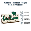 Graduation,Happy - Congrats Graduation Colorful Name - Personalized Custom Shaped Wooden Plaque