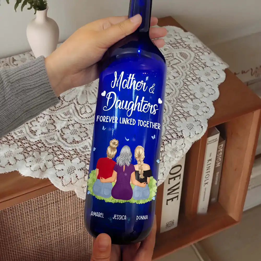 Gift For Mother,Gift For Daughter,Gift For Son,Mom - Sons,Mom - Daughters (Adult),Mom - Children,Love - Mother & Daughter Forever Linked Together - Personalized Bottle Light