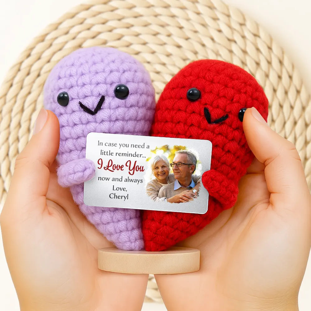 Gift For Couples,Gift For Husband,Gift For Wife,Gift For Boyfriend,Gift For Girlfriend,Love,Custom Photo - Custom Photo In Case You Need A Little Reminder - Personalized Doll Crochet With Custom Card