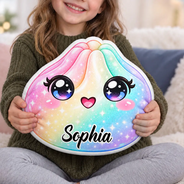 Christmas, Gift For Kids, Icon, Playful, Top Market - Gift For Kids Girls - Personalized Name & Rainbow Squishy Pillow