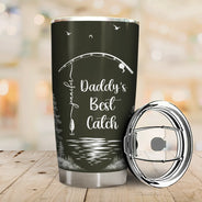 Gift For Father,Gift For Grandpa,Fishing,Non-Eng,Icon,Proud - Reel Cool Dad Grandpa - Personalized Tumbler
