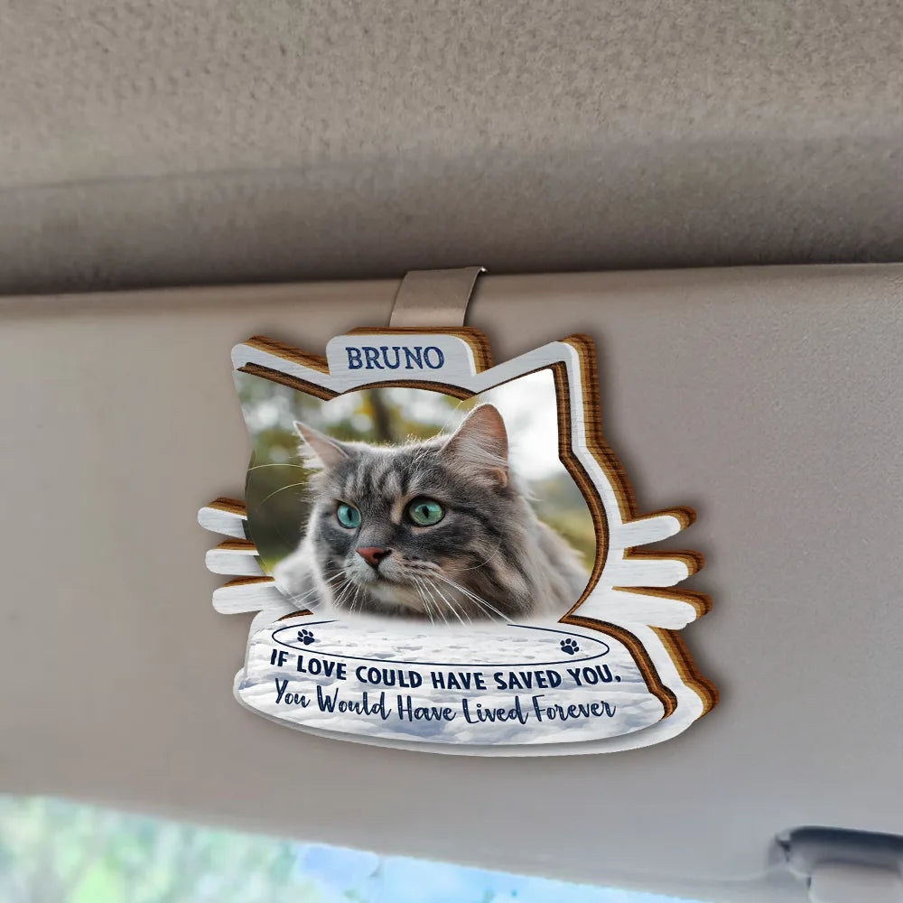 Custom Photo I Will Carry You With Me - Personalized Custom Shaped Car Visor Clip