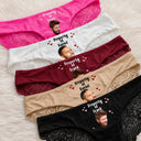 Wedding Anniversary,Gift For Wife,Humorous,Custom Photo,Gift For Couples,Cut-Face Photo - Custom Photo Property Of Lover Anniversary Funny - Personalized Panty