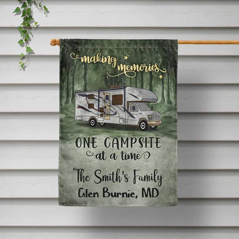 Personalized Camping Making Memories Custom RV Customized Flag