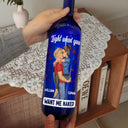 Kissing Couple I Love You Everyday Always Be By Your Side - Personalized Bottle Light