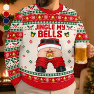 Christmas,Gift For Couples,Gift For Him,Gift For Husband,Humorous,Icon,Top Market - Funny Christmas Gift For Husband Boyfriend - Personalized Jingle My Bells Unisex Ugly Sweater