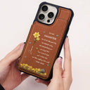 Gift For Daughter,Gift For Women,Happy,Gift For Grandkids - Faux Pressed Birth Flower My Daughter Forever - Personalized Leather Flip Wallet Phone Case