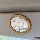 Gift For Couples,Gift For Wife,Gift For Husband,Gift For Father,Gift For Mother,Long Distance,Happy - Location Map Distance Means So Little When Someone Means So Much - Personalized Custom Shaped Car Visor Clip