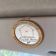 Gift For Couples,Gift For Wife,Gift For Husband,Gift For Father,Gift For Mother,Long Distance,Happy - Location Map Distance Means So Little When Someone Means So Much - Personalized Custom Shaped Car Visor Clip