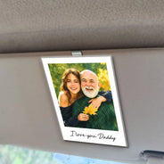 Gift For Husband,Gift For Yourself,Gift For Men,Gift For Father,Gift For Grandpa,Non-Eng,Photo - Watercolor (with BG),Cozy - Custom Photo Watercolor Painting I Love You Daddy Grandpa Pet Dad - Personalized Custom Shaped Acrylic Car Visor Clip