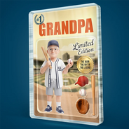 Gift For Husband,Gift For Yourself,Gift For Men,Gift For Father,Sport Dad,Dad's Hobby,Grandpa's Hobby,Baseball,Non-Eng,Photo - Toybox Figure,Playful - Custom Photo Toybox Figure Baseball Dad Grandpa Limited Edition - Personalized Custom Shaped Acrylic Plaque