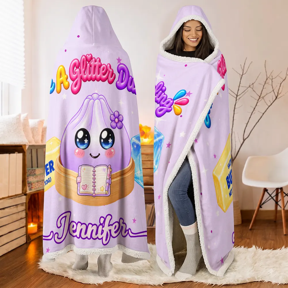 Christmas,Gift For Kids,Icon,Playful - Christmas Gift For Girls Squishy Lover - Personalized Name The Year Of Squishy Hunting Wearable Hooded Blanket