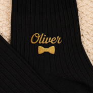 Top Market, Gift For Men, Gift For Yourself, Confident, Monogram - Monogram Vintage Monogram Initial Name - Personalized Embroidered Socks