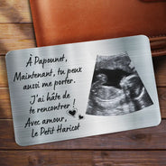 Gift For Husband,Gift For Boyfriend,Gift For Yourself,Gift For Men,Parents,Gift For Father,New Dad,New baby,Happy,French,Expecting Dad,Non-Eng,Photo,Adorable - Photo Personnalisable Maintenant Tu Peux Aussi Me Porter - Carte De Portefeuille En Aluminium Personnalisée