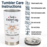 Gift For Father,Gift For Men,Happy,Vector - First Time Ever As A Family Of Three - Personalized Tumbler