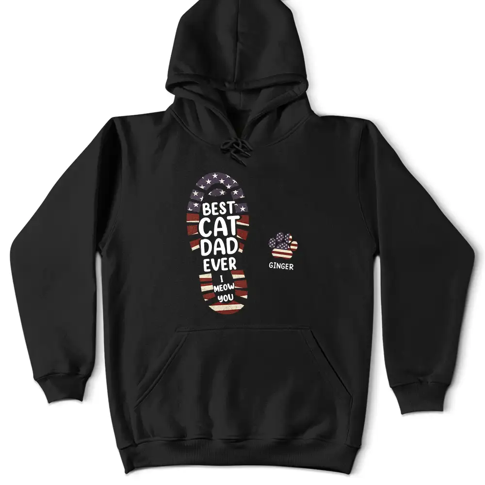 Dog Dad,Cat Dad,Pet Dad,Top Market,Independence Day,Icon,Adorable - The Best Dog Dad We Woof You Paw Prints - Personalized T Shirt
