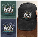 Gift For Grandpa,Gift For Father,Dad - Children,Grandpa - Grandkids,Mom - Children,Gift For Mother,Teacher,Non-Eng,Icon,Humorous - Funny Screaming Seagull - Personalized Vintage Washed Denim Cap