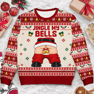Christmas,Gift For Couples,Gift For Him,Gift For Husband,Humorous,Icon,Top Market - Funny Christmas Gift For Husband Boyfriend - Personalized Jingle My Bells Unisex Ugly Sweater