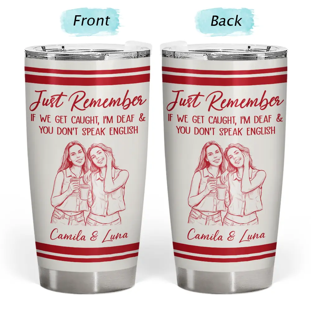 Custom Photo, Art Design, Gift For Bestie, Humorous, Photo - Pencil Sketch - Remove BG - Custom Photo Pencil Sketch We're Not Sugar And Spice And Everything Nice We're Sage And Hood - Personalized Tumbler