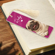 Art Design, Custom Photo, Dog Lovers, Pet Lovers, Photo - Semi Realistic Portrait, Playful, Reading, Top Market - Gift For Book Lovers - Personalized Custom Photo Pet Portrait Acrylic Bookmark