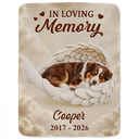Art Design,Pet Memorial,Cozy,Pet Lovers,Memorial,Photo - Sleeping Pet Angle Wing - Custom Photo Sleeping Angel In Your Heart I'll Always Be Memorial Dog Cat - Personalized Fleece Blanket, Sherpa Blanket