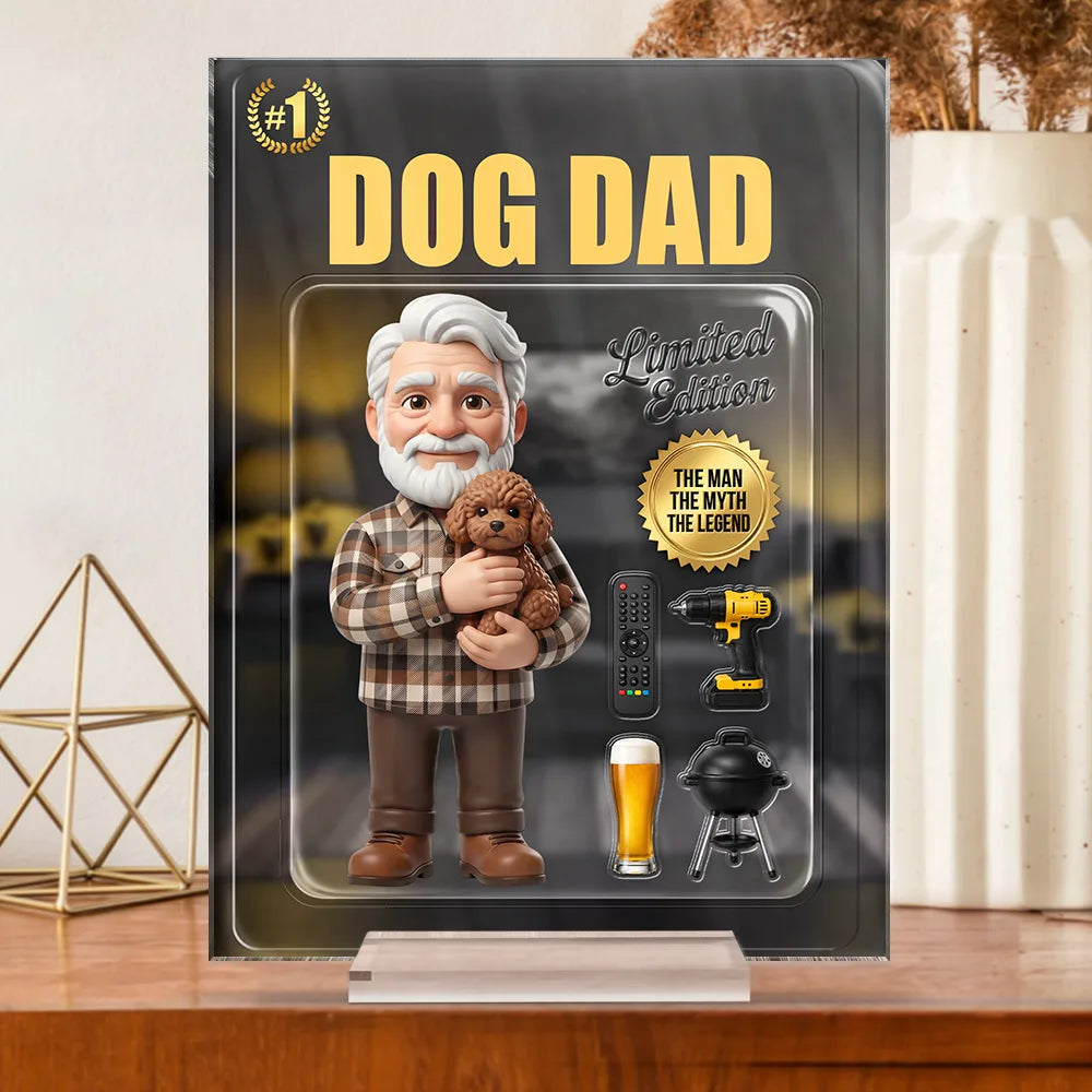 Gift For Husband,Gift For Yourself,Gift For Men,Gift For Father,Gift For Grandpa,Non-Eng,Photo - Toybox Figure,Playful - Custom Photo Toybox Figure Dad Grandpa Limited Edition - Personalized Vertical Rectangle Acrylic Plaque