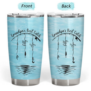Gift For Father,Gift For Grandpa,Fishing,Non-Eng,Icon,Proud - Reel Cool Dad Grandpa - Personalized Tumbler