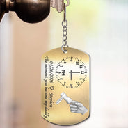 New Dad,New baby,Gift For Father,Happy,Vector,Adorable - The Moment You Became My Dad - Personalized Aluminum Keychain