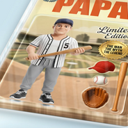 Gift For Husband,Gift For Yourself,Gift For Men,Gift For Father,Sport Dad,Dad's Hobby,Grandpa's Hobby,Baseball,Non-Eng,Photo - Toybox Figure,Playful - Custom Photo Toybox Figure Baseball Dad Grandpa Limited Edition - Personalized Custom Shaped Acrylic Plaque
