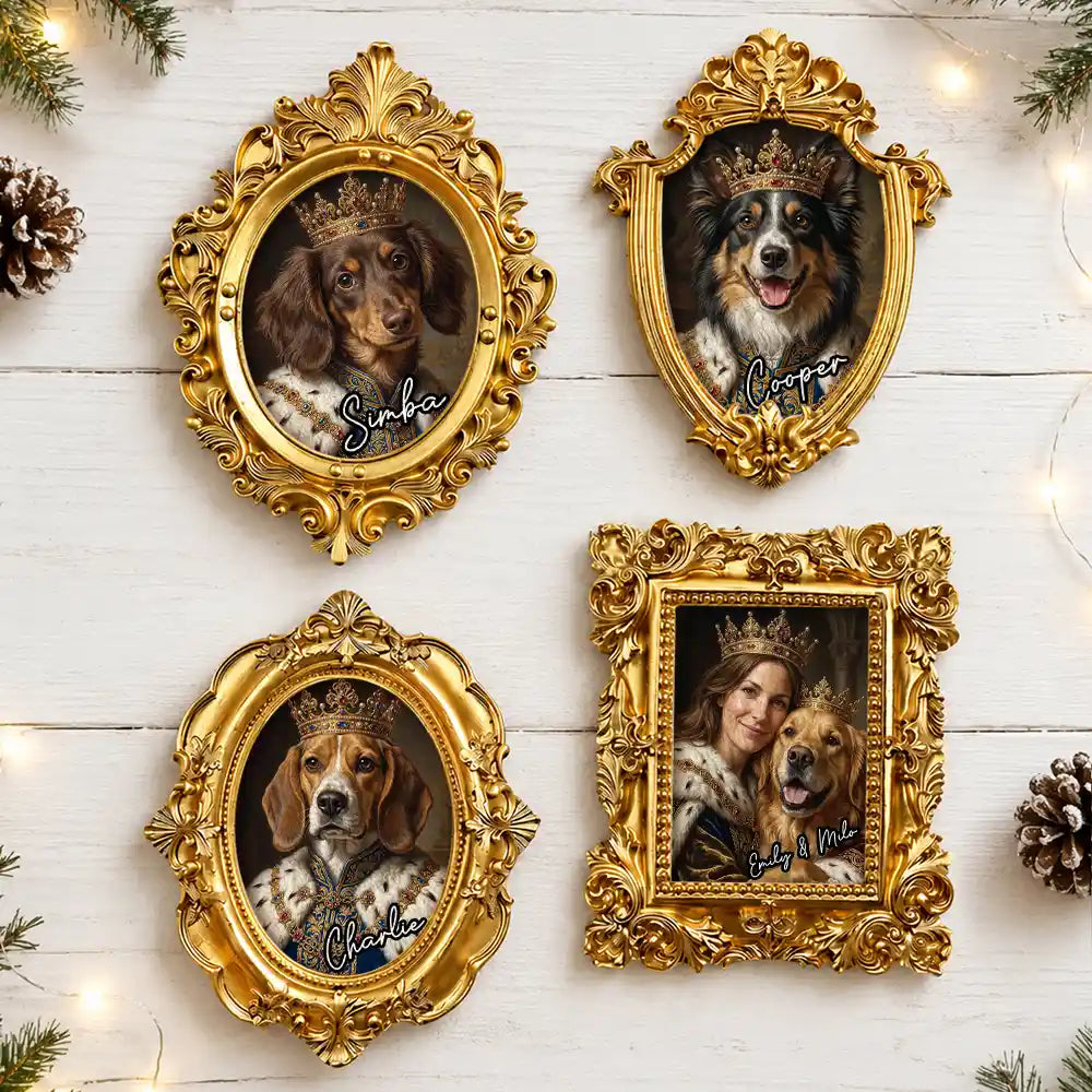 Art Design,Christmas,Custom Photo,Pet Lovers,Photo - Renaissance Royal Portrait,Playful - Gift For Pet Lovers - Personalized Custom Photo Royal Portrait Ornate Frame