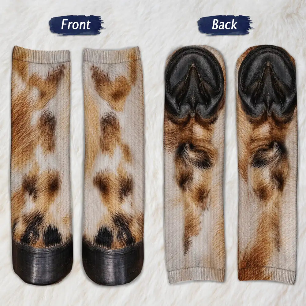 Chicken,Farm,Gift For Yourself,Gifts For Her,Gifts For Him,Humorous,Icon,Pet Lovers - Gag Gift For Animal Lovers - Personalized Funny Chicken Duck Pig Feet Socks
