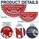 Independence Day,America 250th,Family,Gift For Sibling,Gift For Grandparents,Parents,Gift For Yourself,Proud - 250th Anniversary US Independence Day - Personalized Non-Pleated Fan Flag