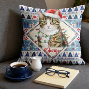 Art Design,Christmas,Custom Photo,Happy,Pet Lovers,Photo - Christmas Accessories 3D Cartoon Pet - Christmas Gifts For Pet Mom - Personalized Custom Photo Portrait Pillow