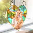 Gift For Couples,Gift For Wife,Gift For Mother,Gift For Grandma,Gift For Grandparents,Family - Custom Photo Stained Glass Portrait Mom Grandma Parents Family - Personalized Window Hanging Suncatcher Ornament