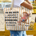 Art Design, Humorous, Gift For Yourself, Summer, Retirement, Photo - Beach Chair 3D Effect - Custom Photo 3D Summer Concept Retired Life The Bag Holds Absolutely Nothing Urgent - Personalized Beach Bag