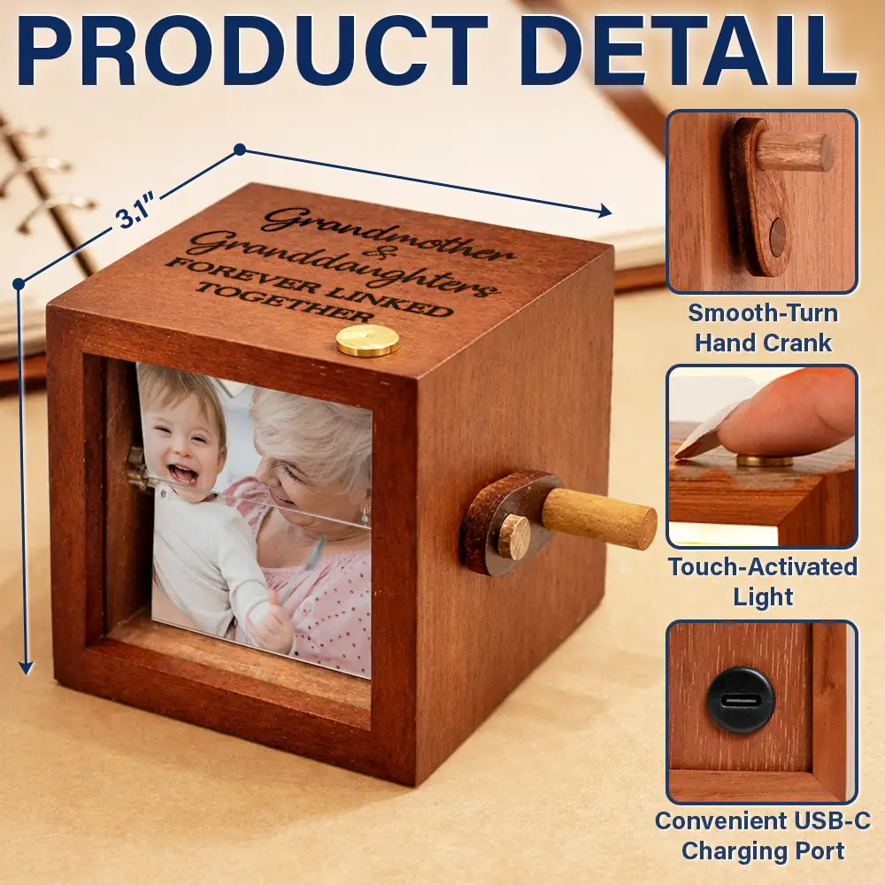 Love,Gift For Mother,Daughters (Adult),Daughters (Young),Children,Mom,Sons,Gift For Grandma - Custom Photo Mother & Daughter Forever Linked Together - Personalized Flipbook Frame Animation Machine