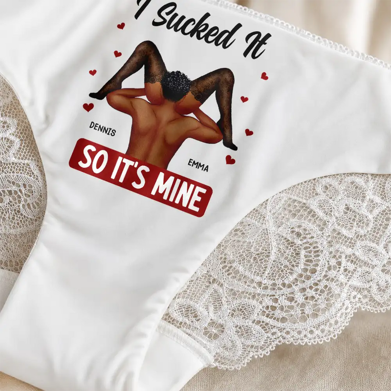 Wedding Anniversary,Gift For Wife,Humorous,Gift For Couples,Vector - I Love Your Face Timber Couple - Personalized Panty