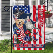 America 250th,Custom Photo,Independence Day,Art Design,Pet Lovers,Playful,Photo - US Theme Accessories Watercolor - Custom Photo Watercolor With US Accessories Patriotic Dog Cat 250 Years Of Freedom - Personalized Flag