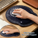Gift For Men,Gift For Yourself,Confident,Icon - Name In Viking Runes - Personalized Leather Mouse Pad