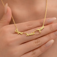 Gift For Bestie, Family, Happy - Perfect Jewelry Gift for Lover Besties Mom - Personalized Letter Necklace
