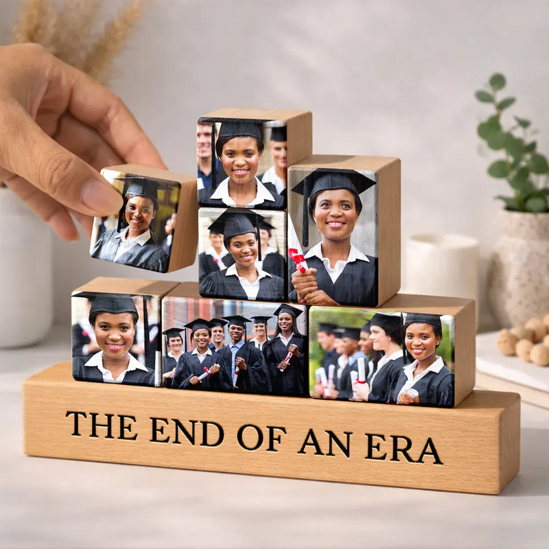 Gift For Yourself,Gift For Women,Gift For Men,Gift For Sibling,Gift For Sisters,Gift For Brothers,Gift For Bestie,Graduation - Custom Photo Congratulations Graduate - Personalized Wooden Stacking Photo Blocks