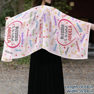 Gift For Mother,Gift For Grandma,Love - Blessed To Be Called Grandma Mommy - Personalized Lightweight Soft Shawl