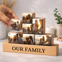 Family,Gift For Women,Gift For Men,Gift For Uncle,Gift For Mother,Gift For Aunt,Gift For Grandpa,Gift For Father,Gift For Grandparents - Custom Photo Family Together - Personalized Wooden Stacking Photo Blocks