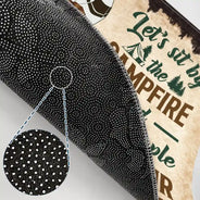 Let's Sit By The Campfire Husband Wife Camping - Couple Gift - Personalized Custom Doormat