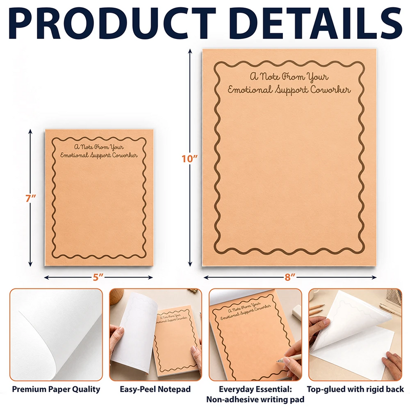 Gift For Colleagues,Humorous,Custom Text - Funny & Humorous Reminder For Colleagues - Personalized Notepad