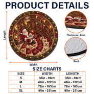 Top Market,Playful,Christmas,Family,Icon - Santa Gingerbread Elf Gnome Christmas Theme Faux Quilt Effect Gift Home Decor For Family - Personalized Custom Shaped Rug