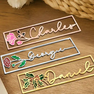 Reading, Gift For Yourself, Gift For Women, Happy - Birth Month Flower Bookish Keepsake - Personalized Metal Bookmark