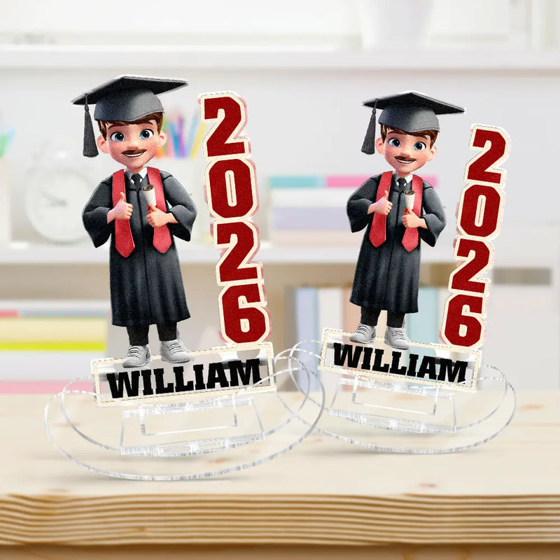 Graduation, Gift For Yourself, Funny - Funny Graduation Year - Personalized Acrylic Shaking Stand