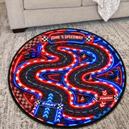 Car,Christmas,Custom Text,Gift For Kids,Playful,Top Market,Truck - Birthday Gift For Kids Boys Toddler - Personalized Name Sign City Road Car Track Map Rug